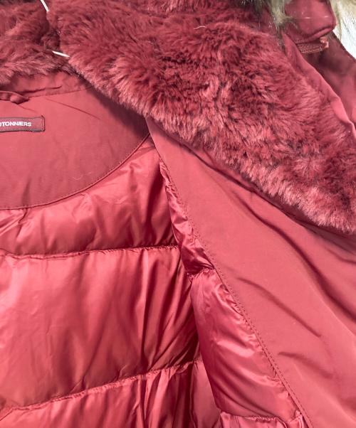 Comptoir des Cotonniers（コントワー・デ・コトニエ）Comptoir des Cotonniers (コントワー・デ・コトニエ) ファー付ダウンジャケット レッド サイズ:Ⅼの古着・服飾アイテム