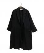 FRAMeWORKフレームワーク）の古着「綿麻プレーンコート」｜ブラック