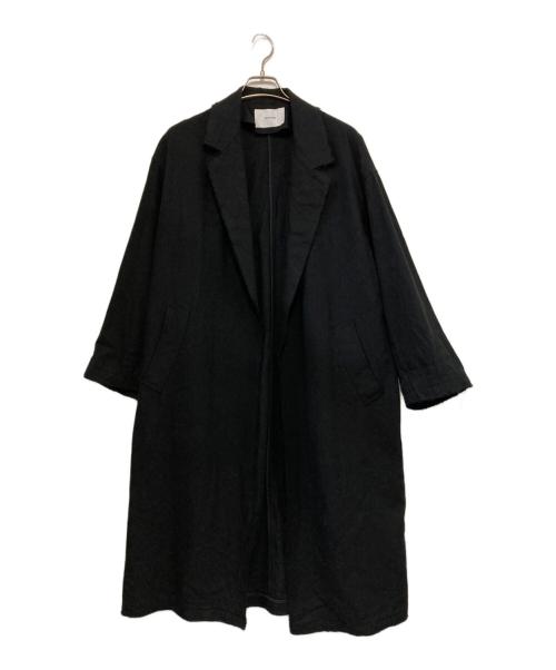FRAMeWORK（フレームワーク）FRAMeWORK (フレームワーク) 綿麻プレーンコート ブラック サイズ:38の古着・服飾アイテム