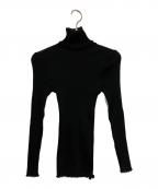 aromatiqueアロマティック）の古着「ウールシルクハイネックニット」｜ブラック
