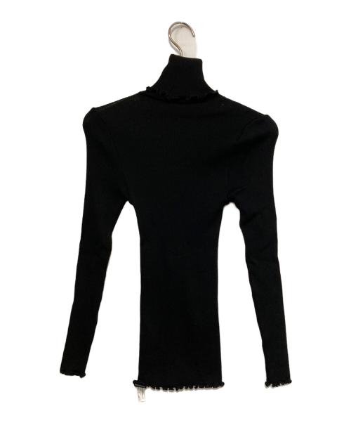 aromatique（アロマティック）aromatique (アロマティック) ウールシルクハイネックニット ブラック サイズ:Ｍの古着・服飾アイテム