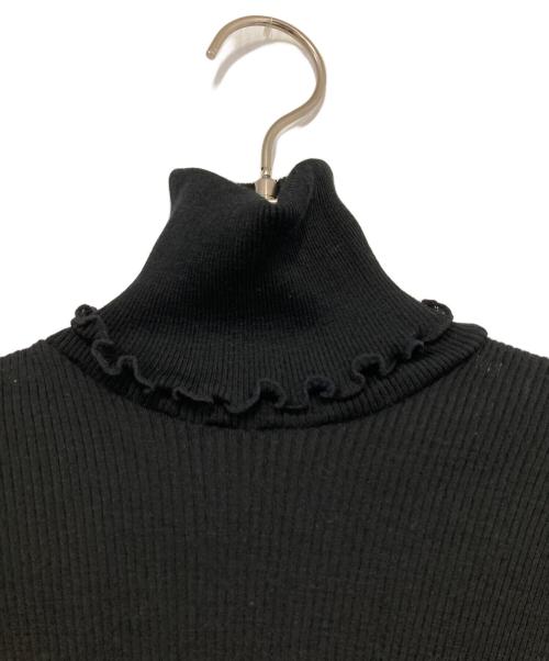 aromatique（アロマティック）aromatique (アロマティック) ウールシルクハイネックニット ブラック サイズ:Ｍの古着・服飾アイテム