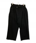 Y'sワイズ）の古着「ウールウェストポイントパンツ」｜ブラック