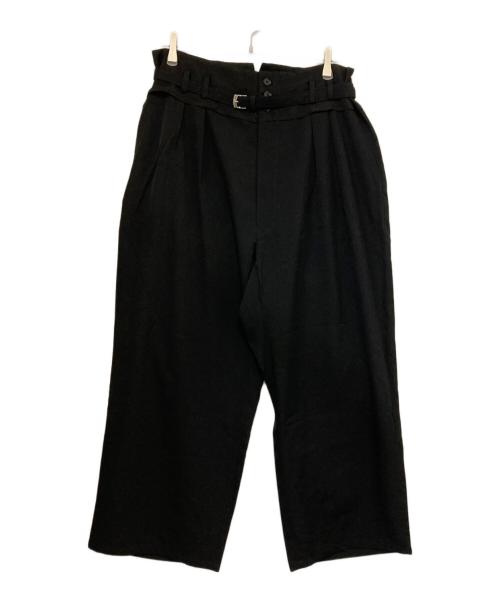 Y's（ワイズ）Y's (ワイズ) ウールウェストポイントパンツ ブラック サイズ:2の古着・服飾アイテム
