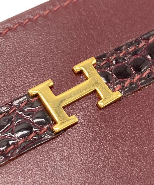 HERMES（エルメス）HERMES (エルメス) カードケース ボルドーの古着・服飾アイテム