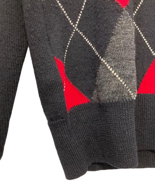 FRED PERRY（フレッドペリー）FRED PERRY (フレッドペリー) アーガイルニット レッド×ネイビー サイズ:Ｍの古着・服飾アイテム