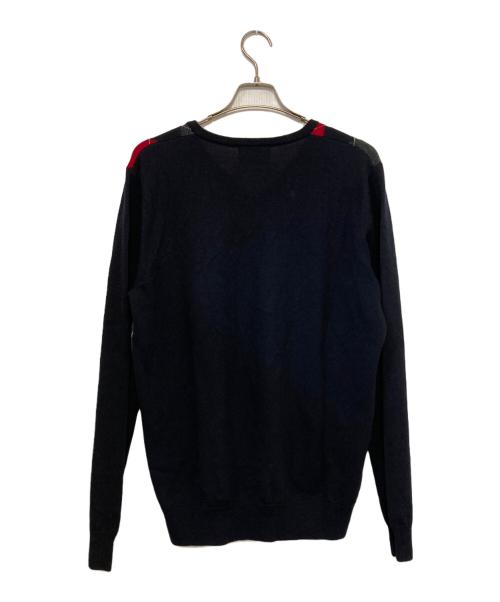 FRED PERRY（フレッドペリー）FRED PERRY (フレッドペリー) アーガイルニット レッド×ネイビー サイズ:Ｍの古着・服飾アイテム