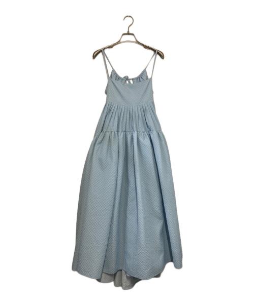 HYEON（ヘヨン）HYEON (ヘヨン) jacquard cami onepiece / ジャガードキャミワンピース ブルー サイズ:FREEの古着・服飾アイテム