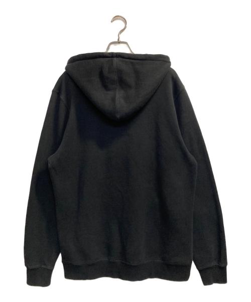 stussy（ステューシー）stussy (ステューシー) フロントロゴ裏起毛パーカー ブラック サイズ:Ｍの古着・服飾アイテム