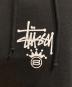 中古・古着 stussy (ステューシー) フロントロゴ裏起毛パーカー ブラック サイズ:Ｍ：5000円