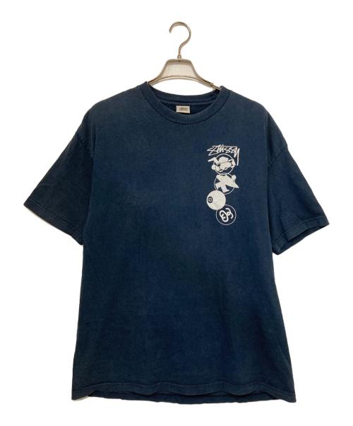 stussy（ステューシー）stussy (ステューシー) プリントTシャツ ネイビー サイズ:ＸＬの古着・服飾アイテム