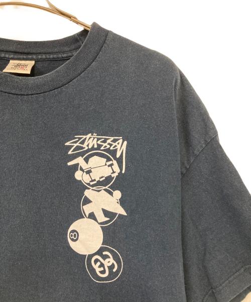 stussy（ステューシー）stussy (ステューシー) プリントTシャツ ネイビー サイズ:ＸＬの古着・服飾アイテム