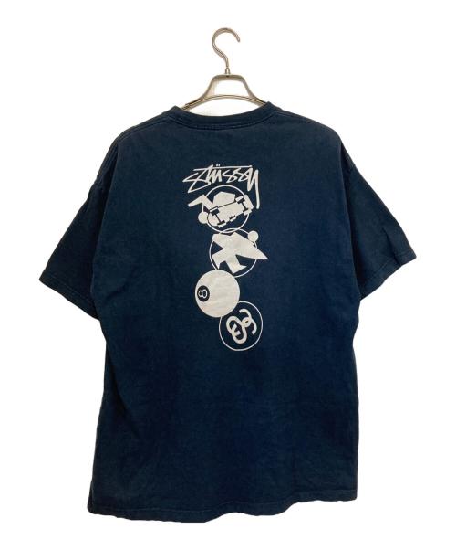 stussy（ステューシー）stussy (ステューシー) プリントTシャツ ネイビー サイズ:ＸＬの古着・服飾アイテム