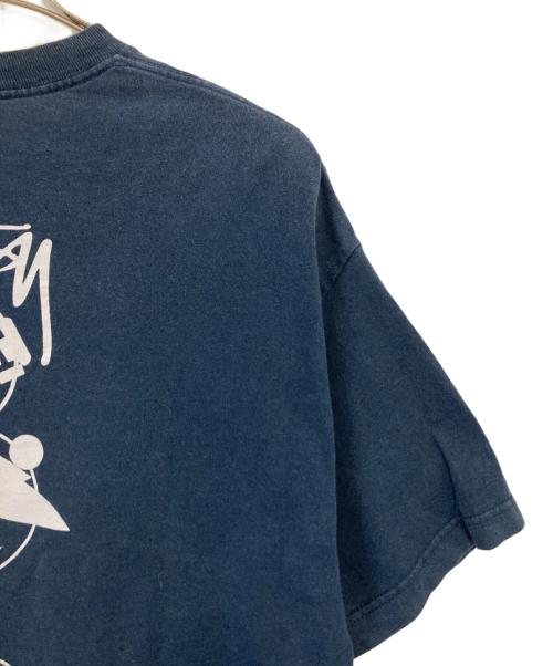 stussy（ステューシー）stussy (ステューシー) プリントTシャツ ネイビー サイズ:ＸＬの古着・服飾アイテム