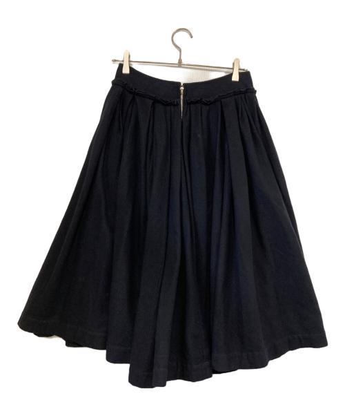 COMME des GARCONS（コムデギャルソン）COMME des GARCONS (コムデギャルソン) ウールタックフレアボリュームスカート ネイビー サイズ:Ｓの古着・服飾アイテム