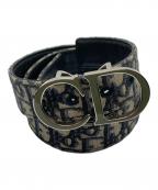 Christian Diorクリスチャン ディオール）の古着「オブリークCDロゴバックルベルト」｜グレー