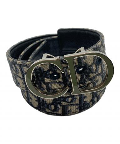 CD クリスチャンディオール ベルト トロッター柄 ベージュ　ロゴバックル クリスチャンディオール Christian Dior ベルト トロッター柄 CD