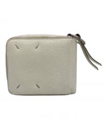 Maison Margiela 11（メゾンマルジェラ 11）の古着「2つ折り財布 / ラウンドファスナーコンパクトウォレット」｜ホワイト