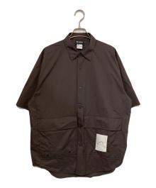 GOLDWIN（ゴールドウイン）の古着「WFW S S SHIRT / 半袖ナイロンシャツ」｜ブラウン