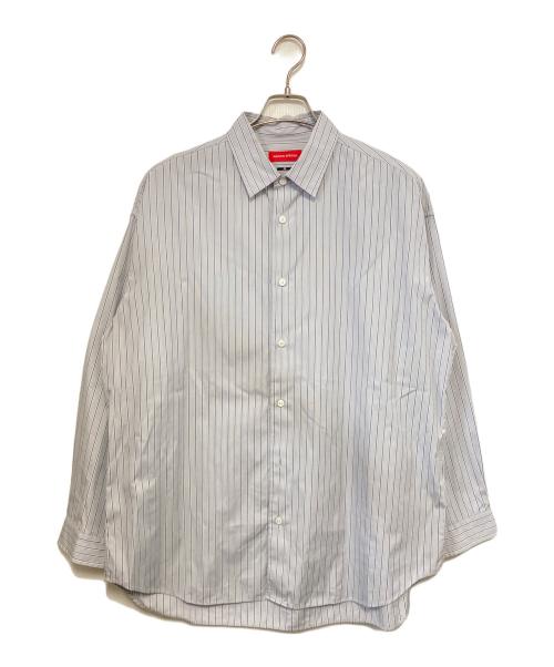 MAISON SPECIAL（メゾンスペシャル）MAISON SPECIAL (メゾンスペシャル) THOMAS MASON (トーマスメイソン) ストライプシャツ グレー サイズ:48の古着・服飾アイテム