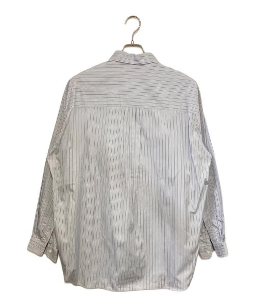 MAISON SPECIAL（メゾンスペシャル）MAISON SPECIAL (メゾンスペシャル) THOMAS MASON (トーマスメイソン) ストライプシャツ グレー サイズ:48の古着・服飾アイテム