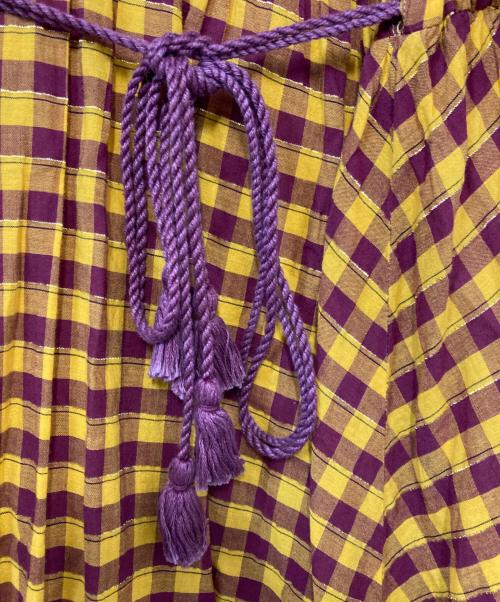 sara mallika（サラマリカ）sara mallika (サラマリカ) チェックワンピース イエロー×レッド サイズ:記載なしの古着・服飾アイテム