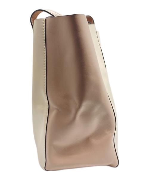 GIANNI CHIARINI（ジャンニ キアリーニ）GIANNI CHIARINI (ジャンニ キアリーニ) レザートートバッグ ベージュの古着・服飾アイテム