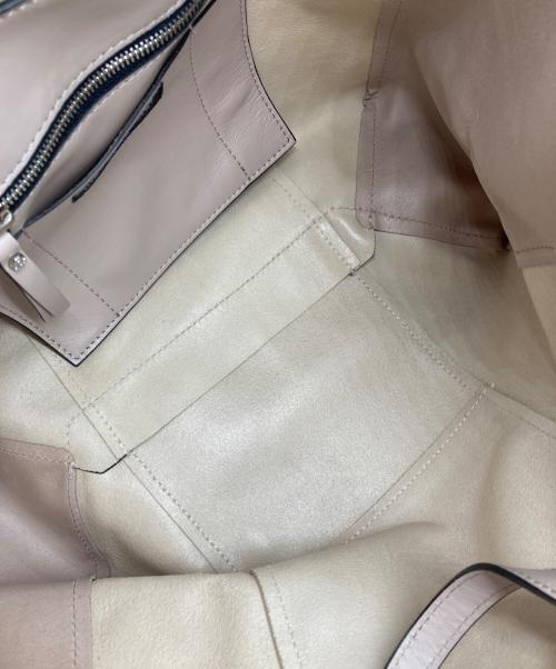 GIANNI CHIARINI（ジャンニ キアリーニ）GIANNI CHIARINI (ジャンニ キアリーニ) レザートートバッグ ベージュの古着・服飾アイテム