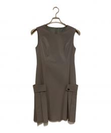 FOXEY NEWYORK（フォクシーニューヨーク）の古着「ノースリーブワンピース」｜グレー