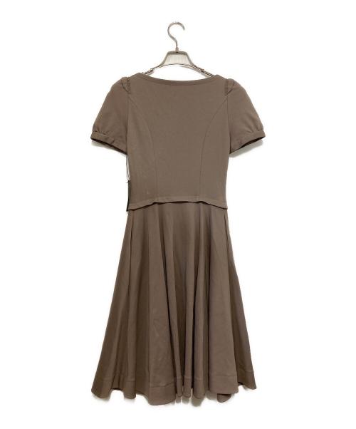 FOXEY NEWYORK（フォクシーニューヨーク）FOXEY NEWYORK (フォクシーニューヨーク) ジップアップワンピース ブラウン サイズ:38の古着・服飾アイテム