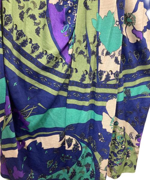 Emilio Pucci（エミリオ プッチ）Emilio Pucci (エミリオ プッチ) 総柄ワンピース ブルー×グリーン サイズ:38の古着・服飾アイテム