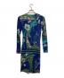 Emilio Pucci (エミリオ プッチ) 総柄ワンピース ブルー×グリーン サイズ:38：6000円