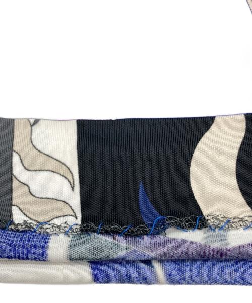 Emilio Pucci（エミリオ プッチ）Emilio Pucci (エミリオ プッチ) ストレッチワンピース パープル×ネイビー サイズ:40の古着・服飾アイテム