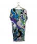 Emilio Pucci (エミリオ プッチ) 総柄ストレッチワンピース グリーン×ブルー サイズ:40：10000円