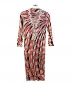 Emilio Pucciエミリオ プッチ）の古着「金釦総柄ワンピース」｜パープル×ピンク