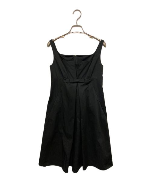 FOXEY NEWYORK（フォクシーニューヨーク）FOXEY NEWYORK (フォクシーニューヨーク) フロントリボンワンピース ブラック サイズ:38の古着・服飾アイテム