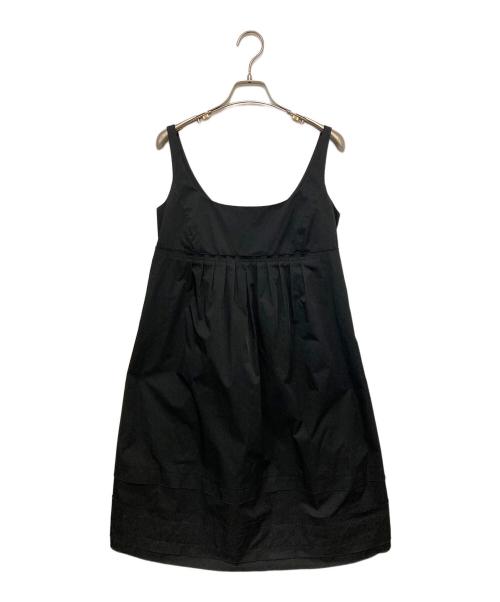 FOXEY NEWYORK（フォクシーニューヨーク）FOXEY NEWYORK (フォクシーニューヨーク) ノースリーブフレアワンピース ブラック サイズ:40の古着・服飾アイテム