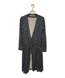 DIANE VON FURSTENBERG（ダイアンフォンファステンバーグ）の古着「シルクラップロングワンピース」｜ブラック