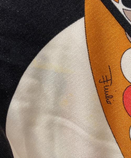 Emilio Pucci（エミリオ プッチ）Emilio Pucci (エミリオ プッチ) キャミソールワンピース ブラック×オレンジ サイズ:40の古着・服飾アイテム