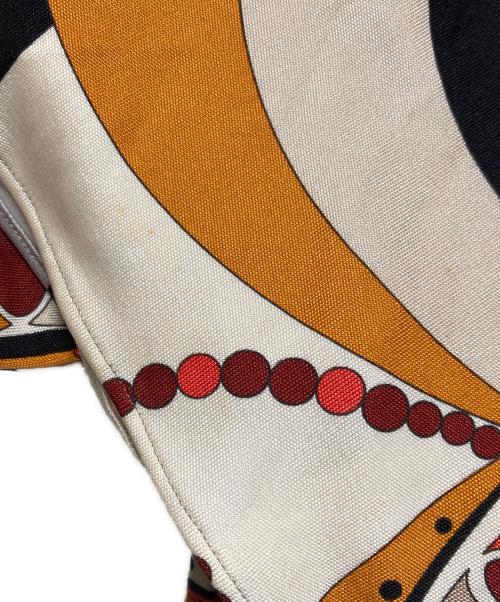 Emilio Pucci（エミリオ プッチ）Emilio Pucci (エミリオ プッチ) キャミソールワンピース ブラック×オレンジ サイズ:40の古着・服飾アイテム