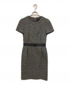 Salvatore Ferragamoサルヴァトーレ フェラガモ）の古着「ウエストヴァラリボンワンピース」｜グレー