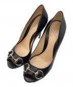 GUCCIグッチ）の古着「ホースビットハイヒールサンダル」｜ブラック