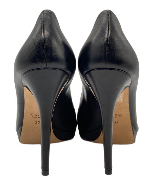 GUCCI（グッチ）GUCCI (グッチ) ホースビットハイヒールサンダル ブラック サイズ:37の古着・服飾アイテム