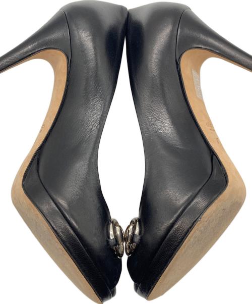 GUCCI（グッチ）GUCCI (グッチ) ホースビットハイヒールサンダル ブラック サイズ:37の古着・服飾アイテム