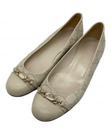 GUCCI（グッチ）の古着「グッチシマローパンプス」｜アイボリー