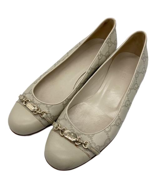 GUCCI（グッチ）GUCCI (グッチ) グッチシマローパンプス アイボリー サイズ:37Cの古着・服飾アイテム