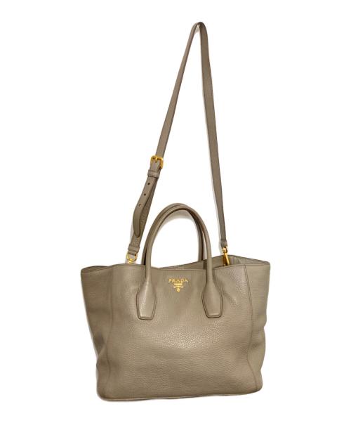 PRADA（プラダ）PRADA (プラダ) 2WAYバッグ ベージュの古着・服飾アイテム