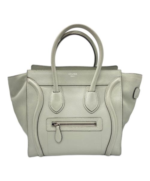 CELINE（セリーヌ）CELINE (セリーヌ) ラゲージ マイクロショッパーハンドバッグ グレーの古着・服飾アイテム