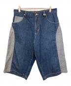 PHAT FARMファットファーム）の古着「オーバーサイズデニムハーフパンツ」｜インディゴ