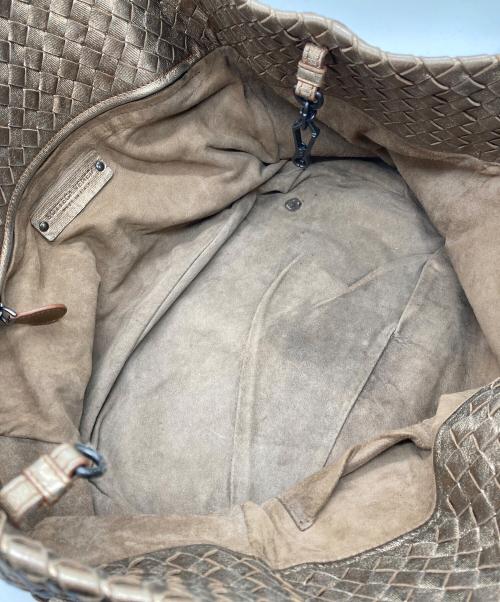 BOTTEGA VENETA（ボッテガベネタ）BOTTEGA VENETA (ボッテガベネタ) イントレチャートトートバッグ ブロンズの古着・服飾アイテム